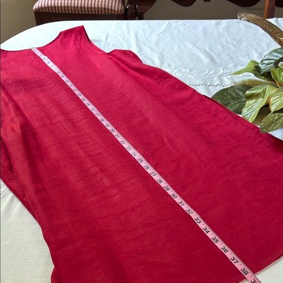 J. Jill Red Sleeveless  Linen Dress - Picture 6 of 10
